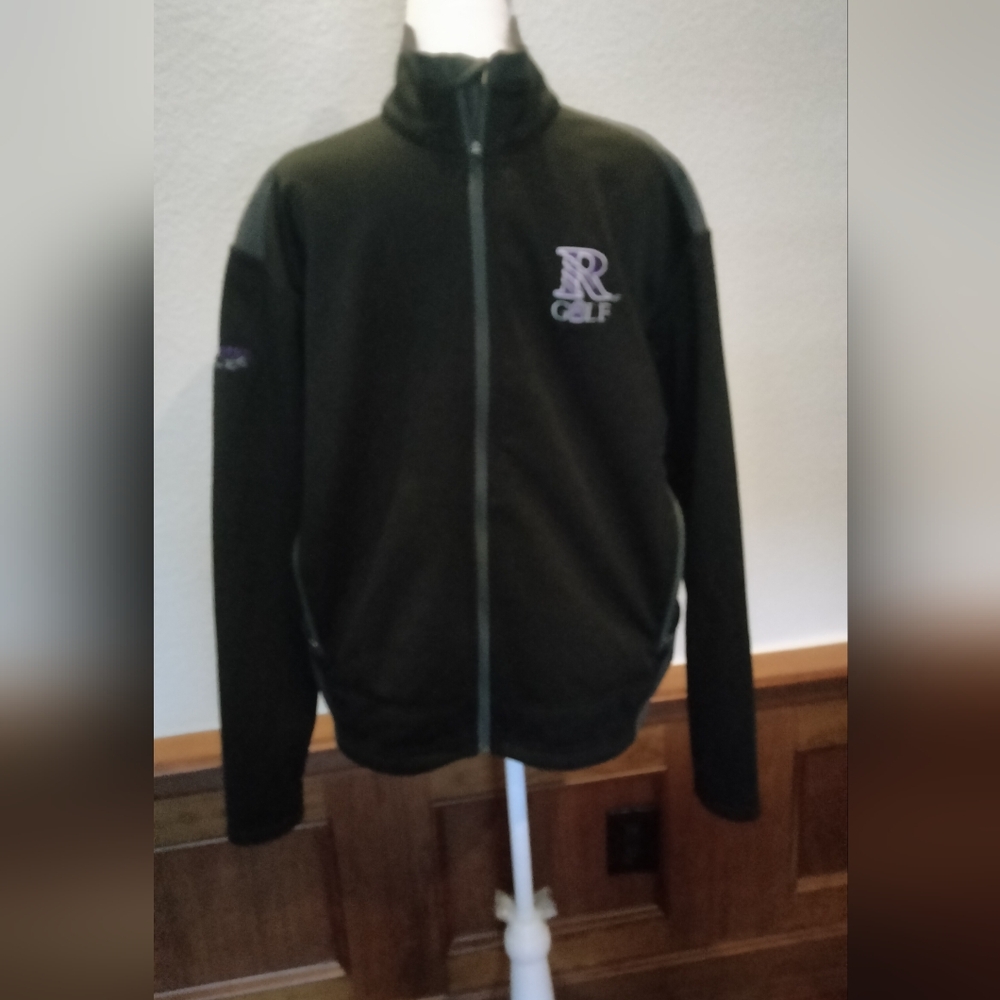 Fleece port authority golf jacket medium men's